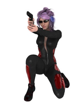 bir kadın savaşçı 3d cg render