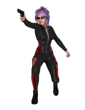 bir kadın savaşçı 3d cg render