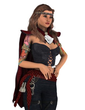 bir kadın savaşçı 3d cg render