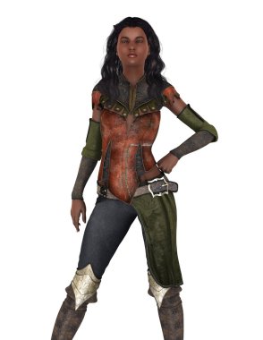 bir kadın savaşçı 3d cg render