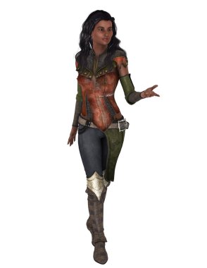 bir kadın savaşçı 3d cg render