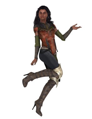 bir kadın savaşçı 3d cg render