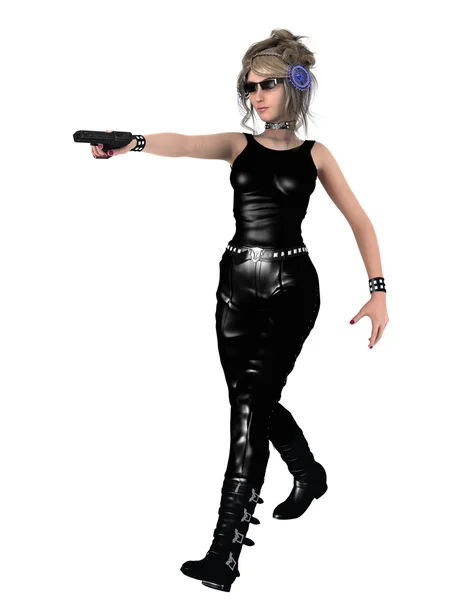 3D CG rendering of a female warrior — Stock Photo, Image