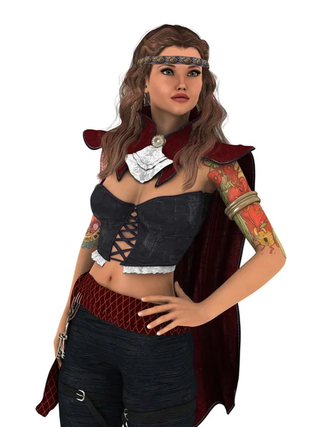 3D CG rendering of a female  warrior — Stock Photo, Image