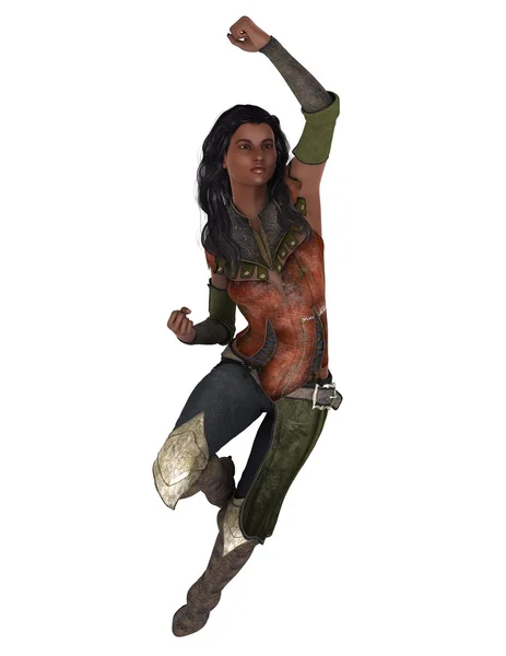 3D CG рендеринг женщины-воина — стоковое фото