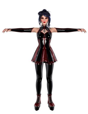 bir kadın savaşçı 3d cg render