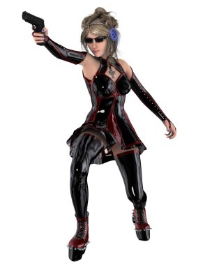 bir kadın savaşçı 3d cg render