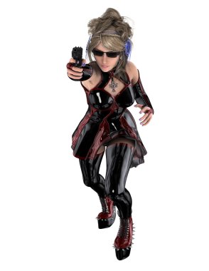 bir kadın savaşçı 3d cg render