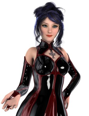 bir kadın savaşçı 3d cg render