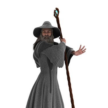 yaşlı bir adamın 3d cg işleme