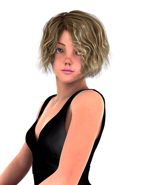 3D CG rendering of a young woman — Stock Photo, Image