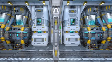 3d cg işleme bir uzay istasyonu