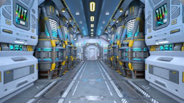 3d cg işleme bir uzay istasyonu