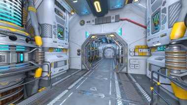 3d cg işleme bir uzay istasyonu