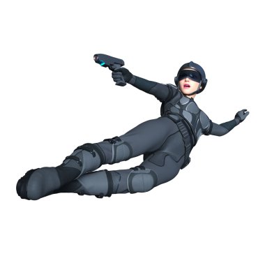 bir kadın savaşçı 3d cg render