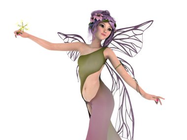 3d cg işleme bir peri.