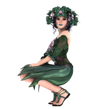 genç bir kadının 3d cg işleme