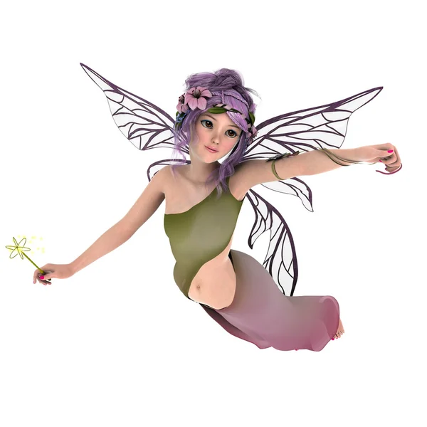 3D CG rendering of a fairy. — Stock Photo, Image