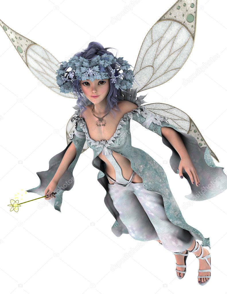 3D CG rendering of a fairy.