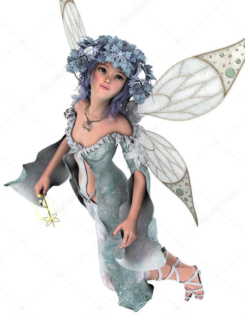 3D CG rendering of a fairy.