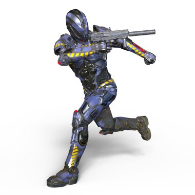 3d cg işleme bir robot