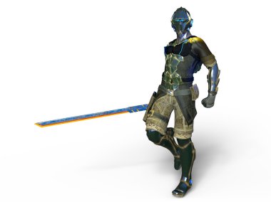 bir cyborg fencer 3d cg render
