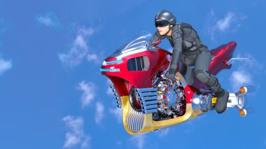 3d cg işleme süper bir kadın