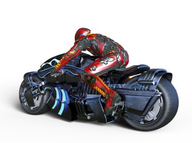 3d cg işleme bir cyborg binici