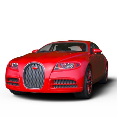 kırmızı araba 3d cg render