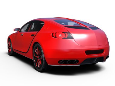 kırmızı araba 3d cg render