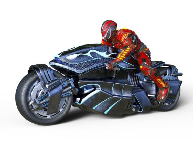 3d cg işleme bir cyborg binici