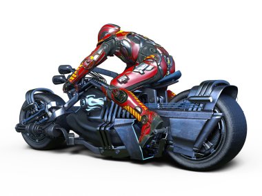 3d cg işleme bir cyborg binici