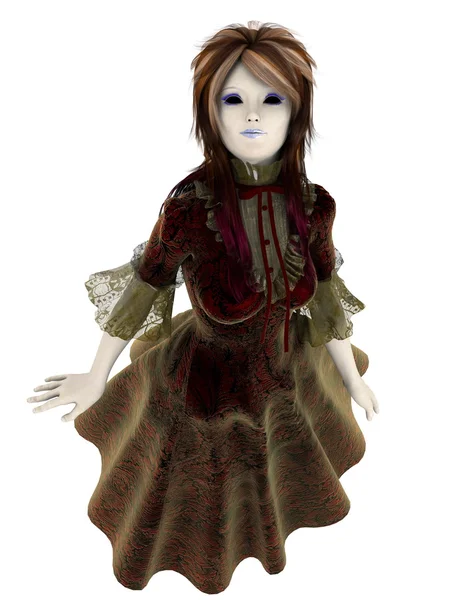 Renderowania 3D cg Doll dziewczyna rysunek — Zdjęcie stockowe