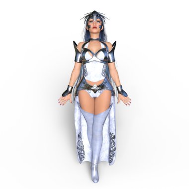 bir kadın şövalye 3d cg render