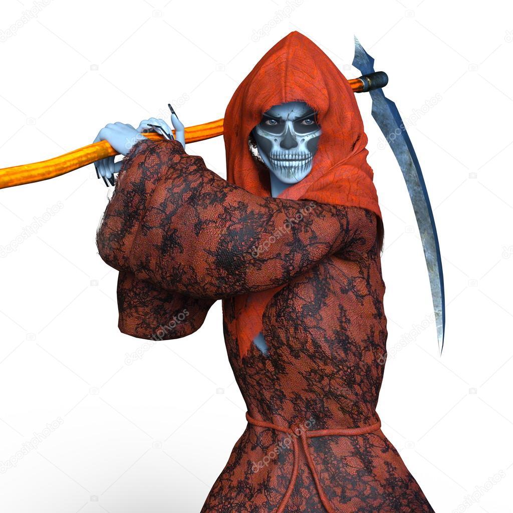 3D CG rendering of a Grim Reaper