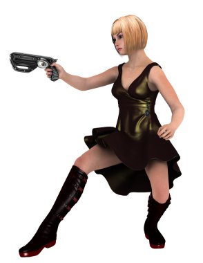 bir kadın savaşçı 3d cg render