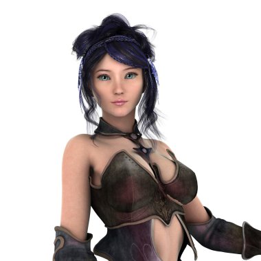 bir kadın savaşçı 3d cg render