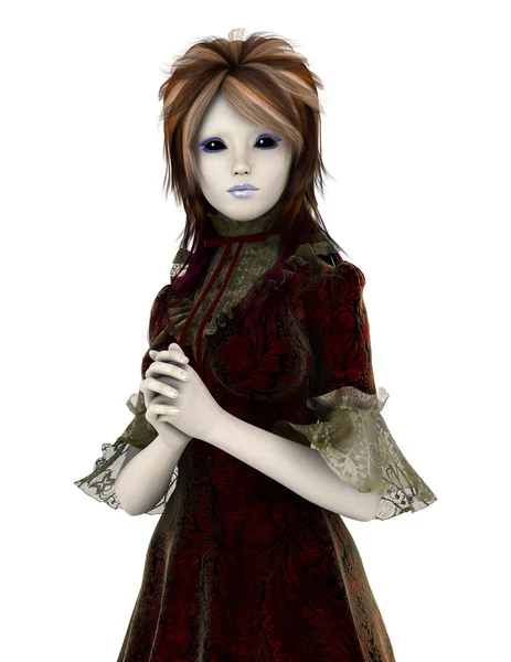 Renderowania 3D cg Doll dziewczyna rysunek — Zdjęcie stockowe