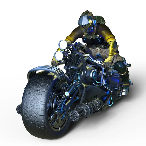 3D CG візуалізація вершника кіборгів — стокове фото