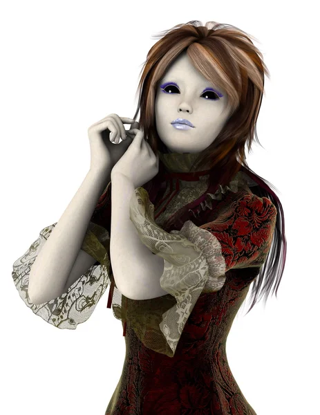 Rendering 3D CG di una bambola figura ragazza — Foto Stock