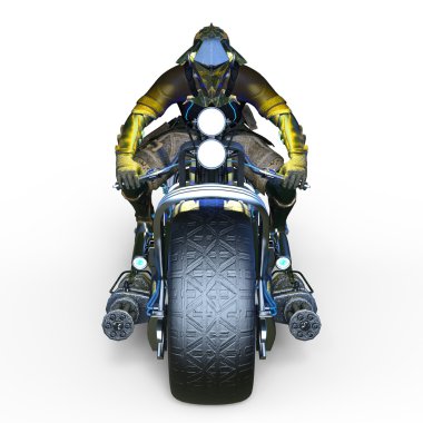 3d cg işleme bir cyborg binici