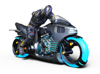 3d cg işleme bir cyborg binici