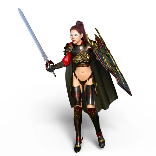 3D CG rendering of a female knight — Stock Photo, Image