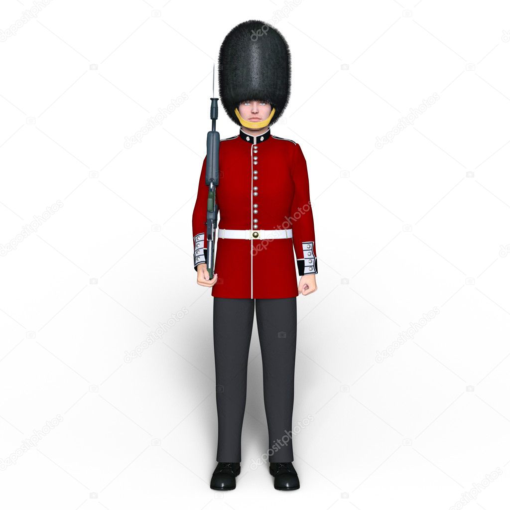 3D CG rendering of a guards division man