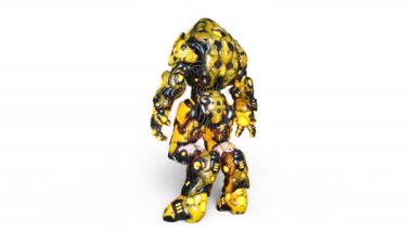 mekanik bir canavar 3d cg işleme