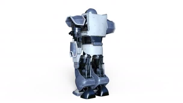 3D rendu 3D d'un robot — Video