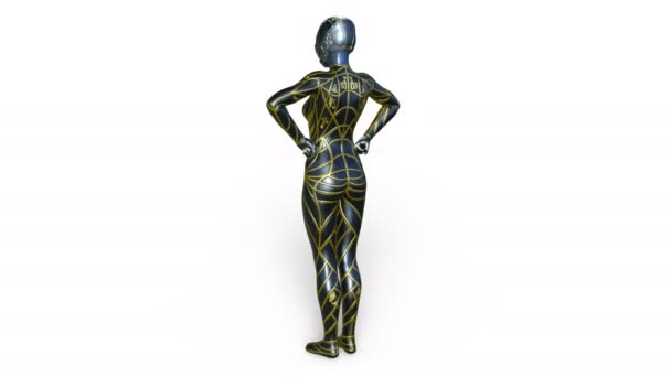 3D rendu 3D d'une super femme 