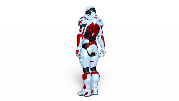 3D-cg-Darstellung eines Roboters — Stockvideo