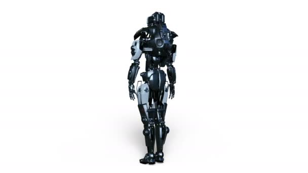 3D rendu 3D d'un robot — Video