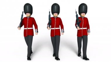 Muhafız bölümü erkeklerin 3d cg işleme